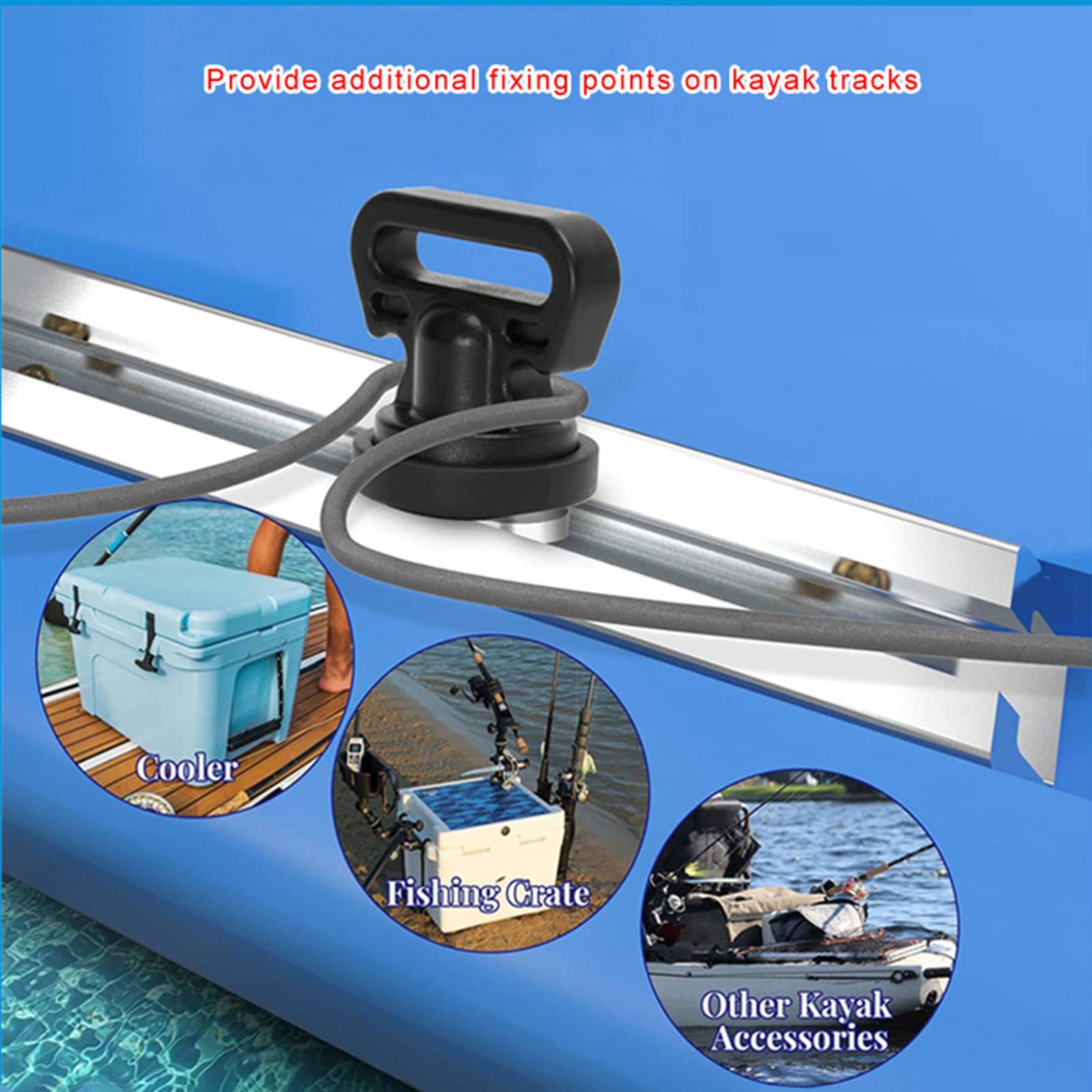 4pcs Kayak Track Mount Vertica - مراجعة Fishing Kayak Crate وسعره
