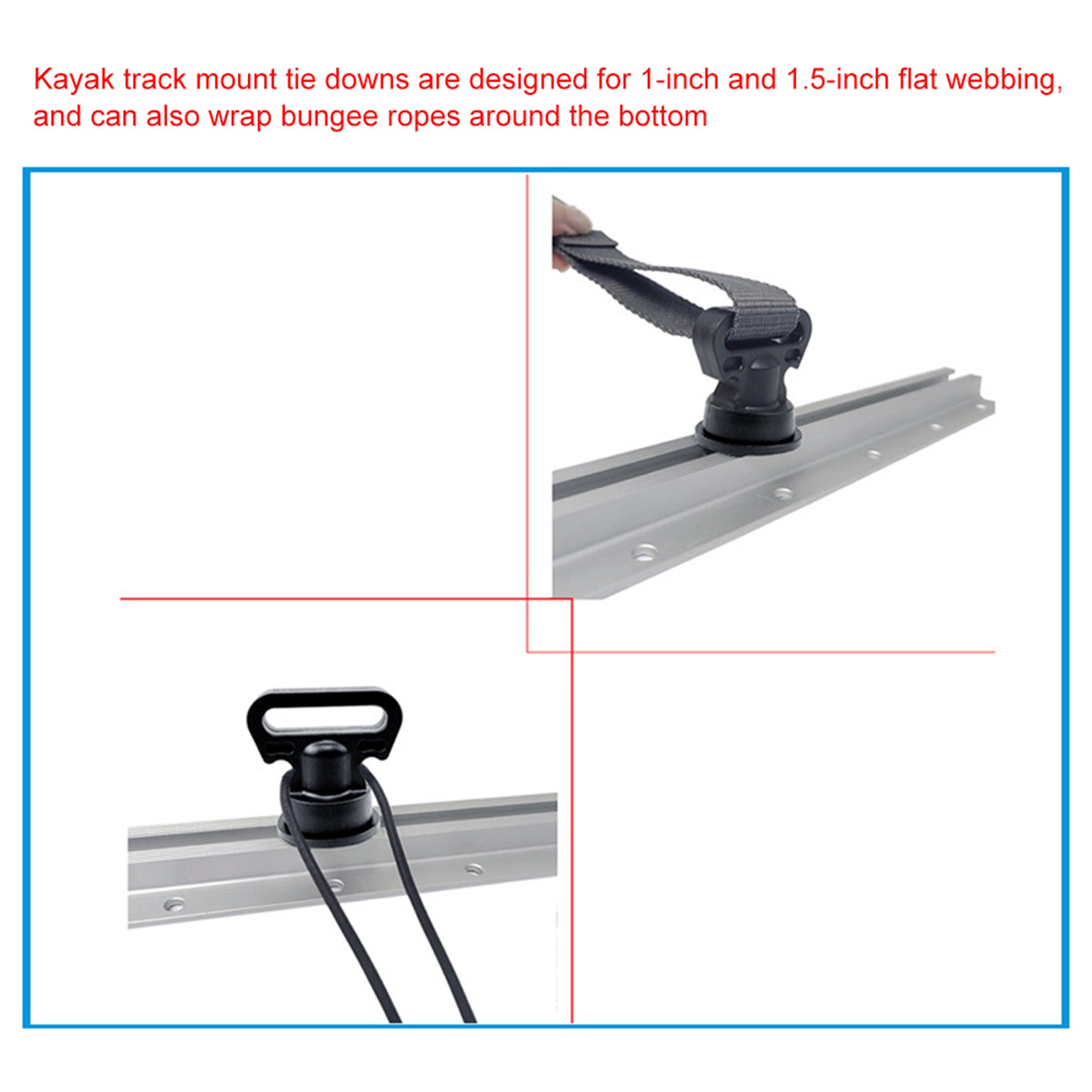 4pcs Kayak Track Mount Vertica - مراجعة Fishing Kayak Crate وسعره