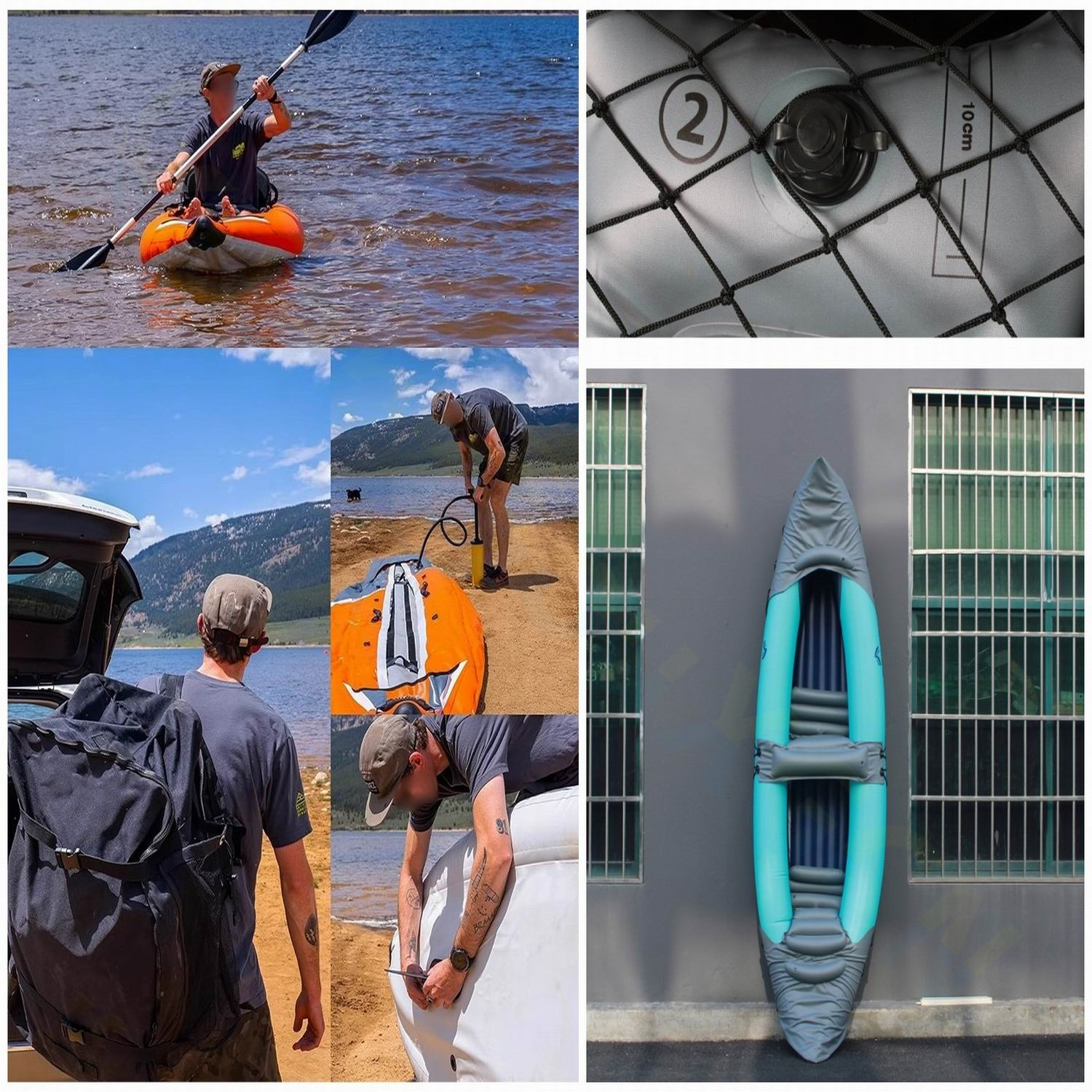 PVC Inflatable Kayak Canoe 1 P - مراجعة Fishing Kayak Inflatable وسعره