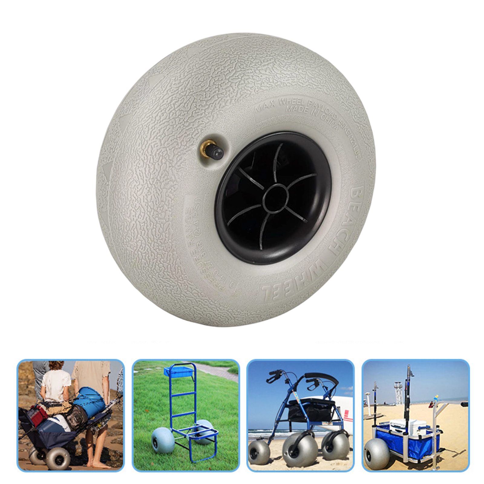 10In Balloon Wheels Profession - مراجعة Fishing Kayak Cart وسعره