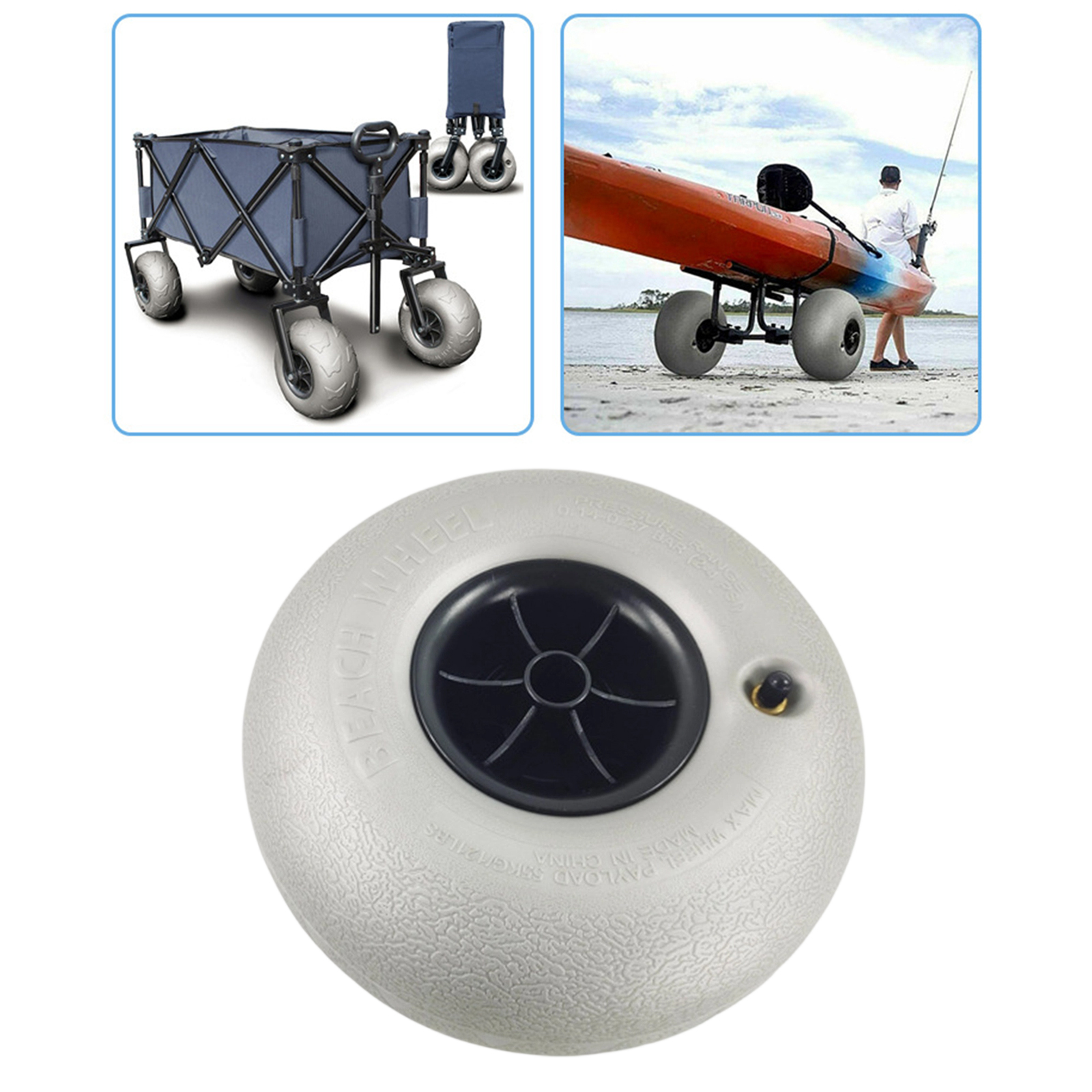 10In Balloon Wheels Profession - مراجعة Fishing Kayak Cart وسعره