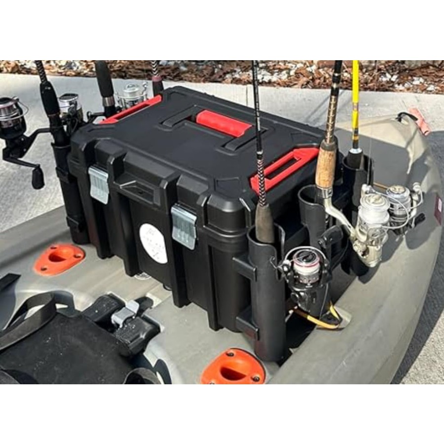 Kayak Fishing Crate - 6 Integr - مراجعة Fishing Kayak Crate وسعره