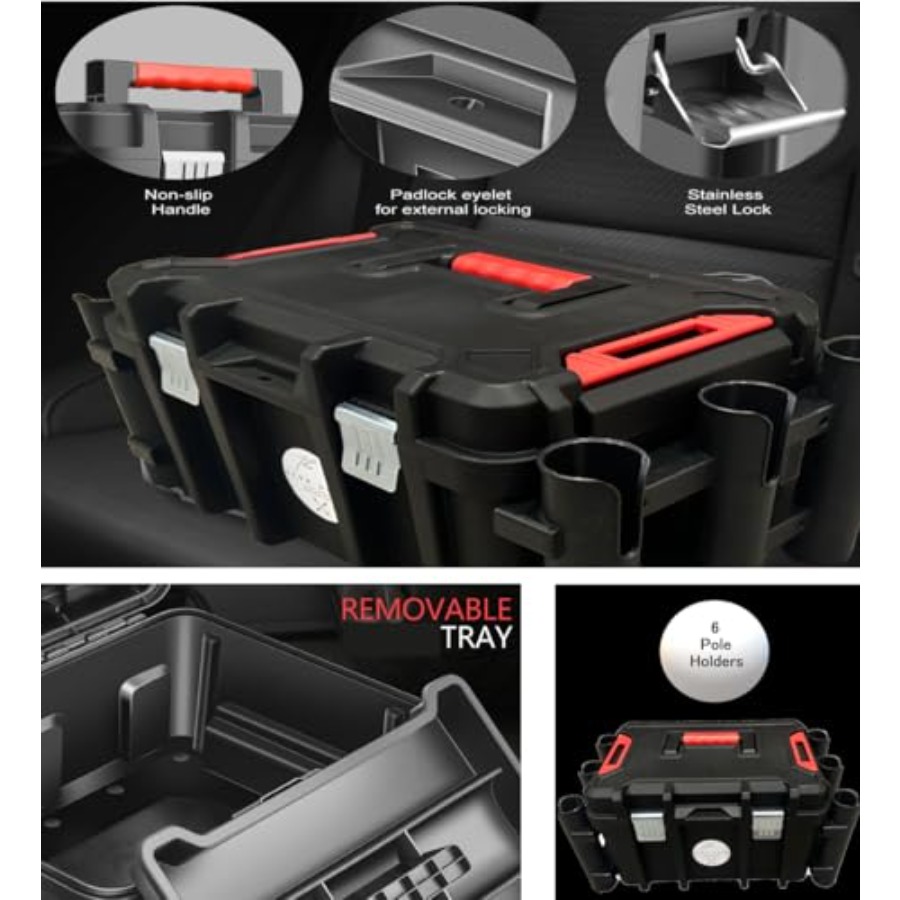Kayak Fishing Crate - 6 Integr - مراجعة Fishing Kayak Crate وسعره
