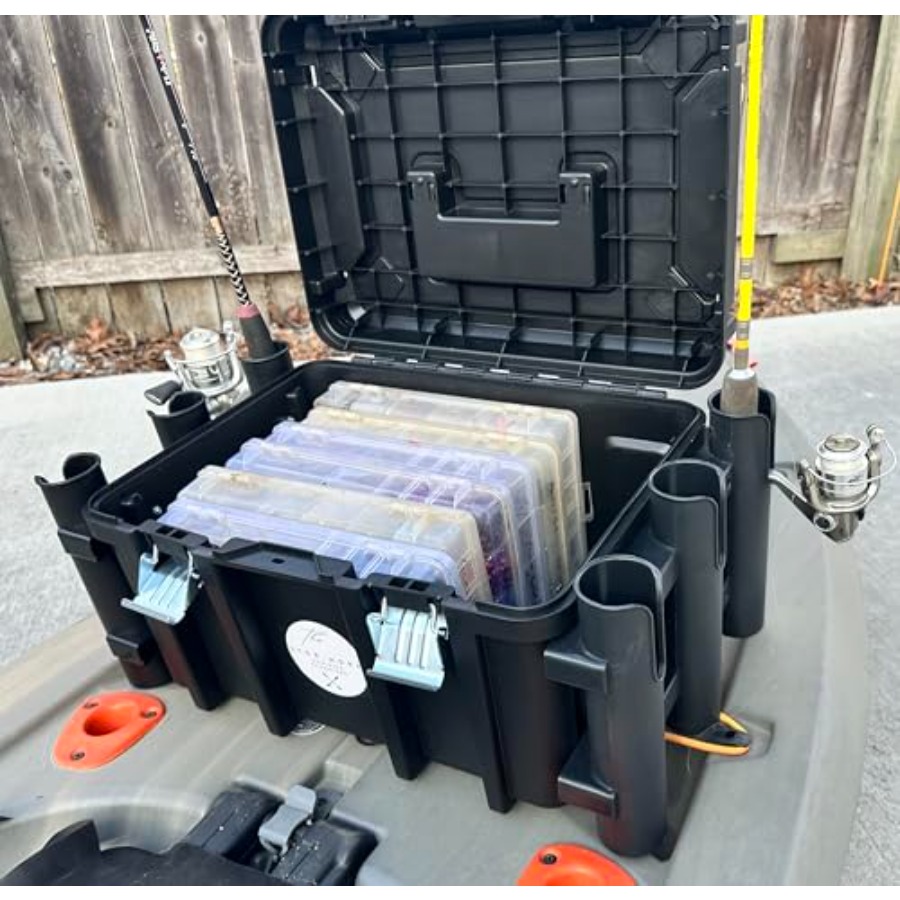 Kayak Fishing Crate - 6 Integr - مراجعة Fishing Kayak Crate وسعره