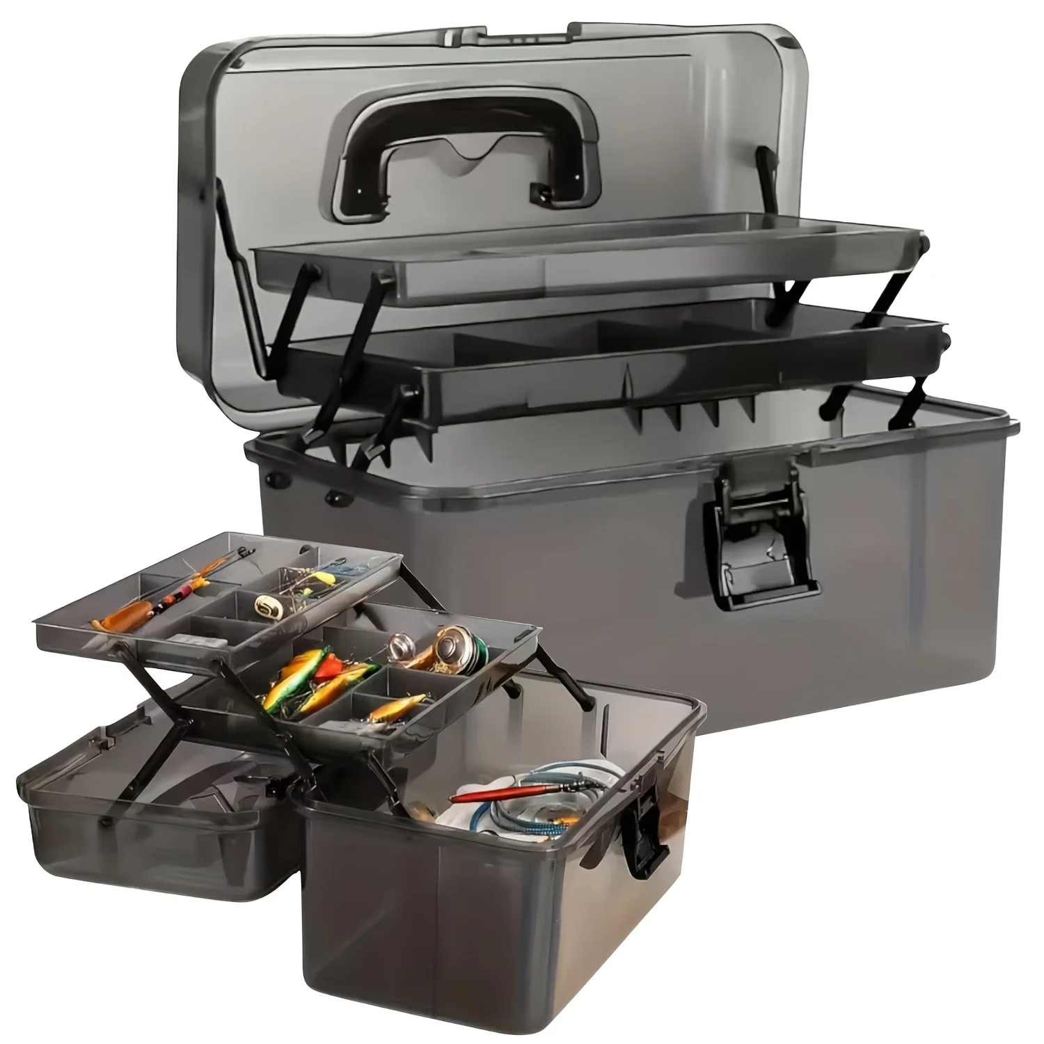 Durable PE Fishing Gear Box |  - مراجعة Fishing Kayak Crate وسعره