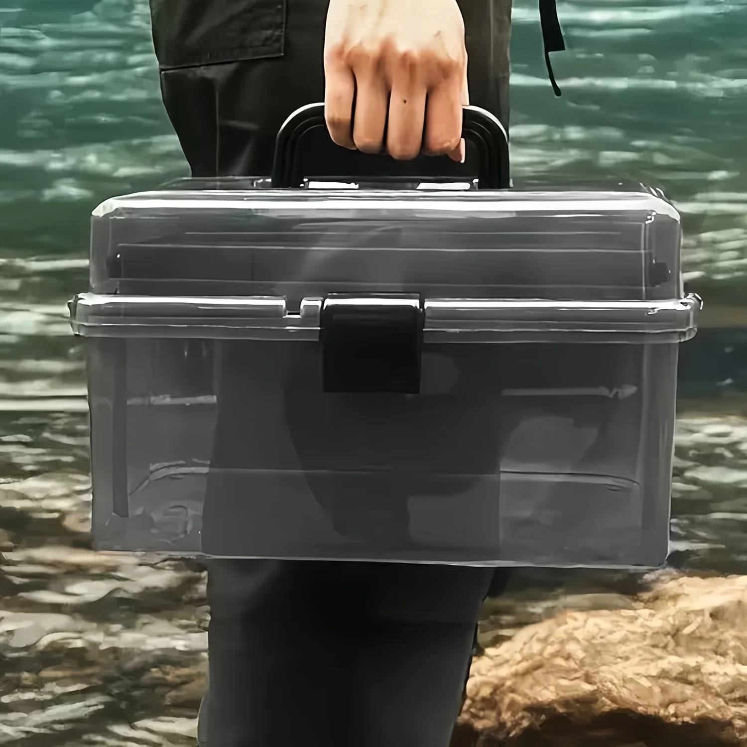 Durable PE Fishing Gear Box |  - مراجعة Fishing Kayak Crate وسعره
