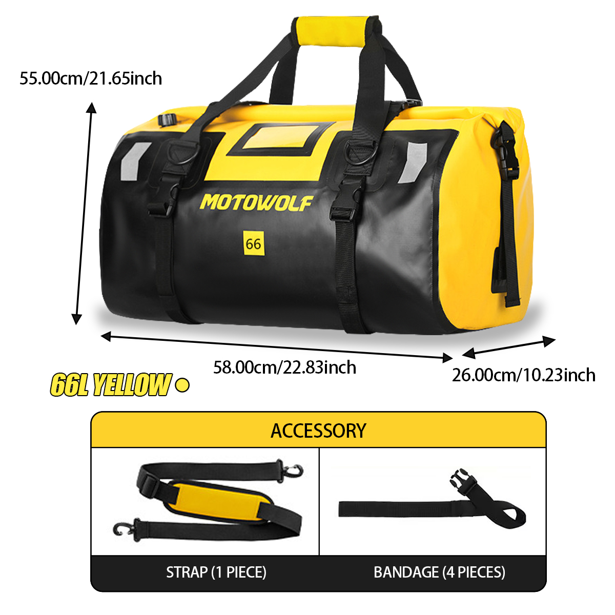 Waterproof Duffel Bag 40L/66L  - مراجعة Fishing Kayak Storage Bag وسعره