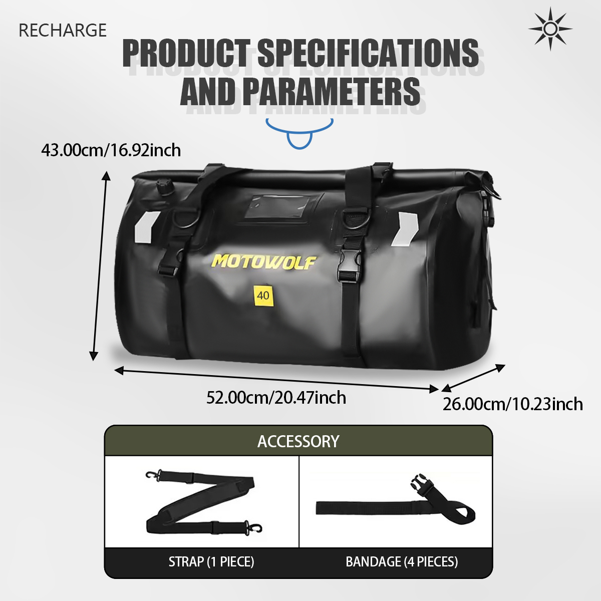 Waterproof Duffel Bag 40L/66L  - مراجعة Fishing Kayak Storage Bag وسعره