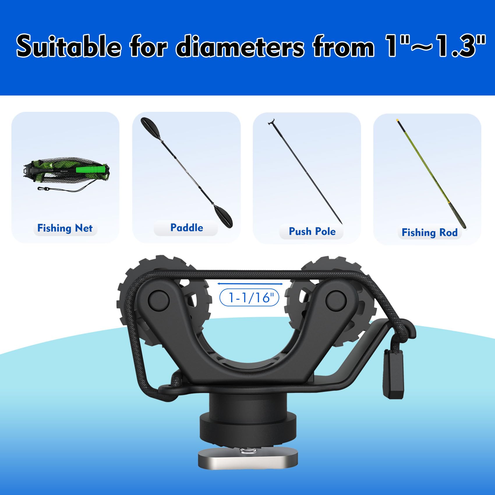 Kayak Rail Paddle Holder Kayak - مراجعة Fishing Kayak Storage Bag وسعره