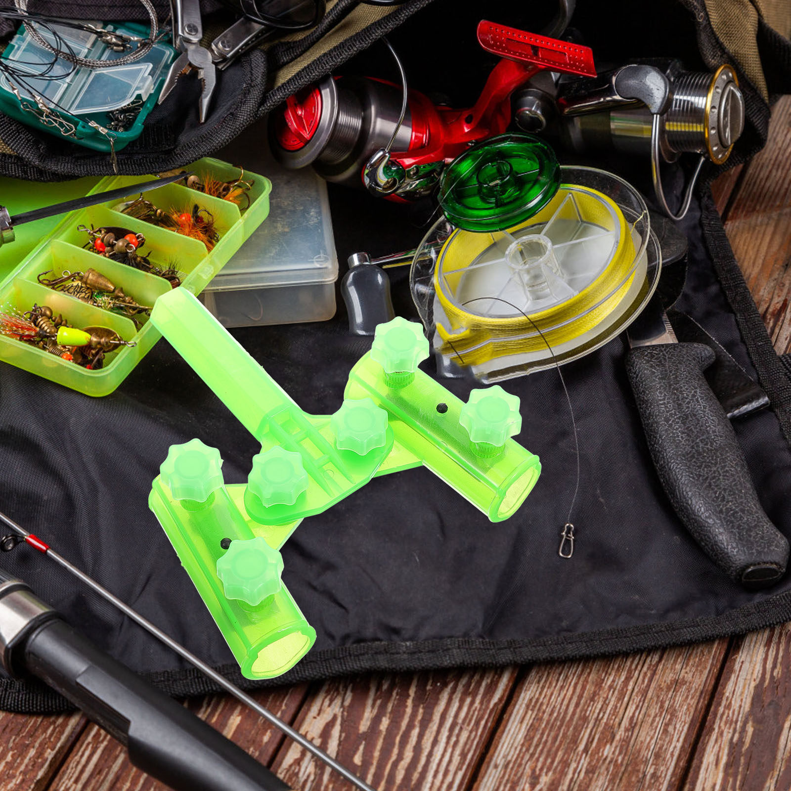 Fishing Rod Holder with Glow i - مراجعة Fishing Kayak Rod Holder وسعره
