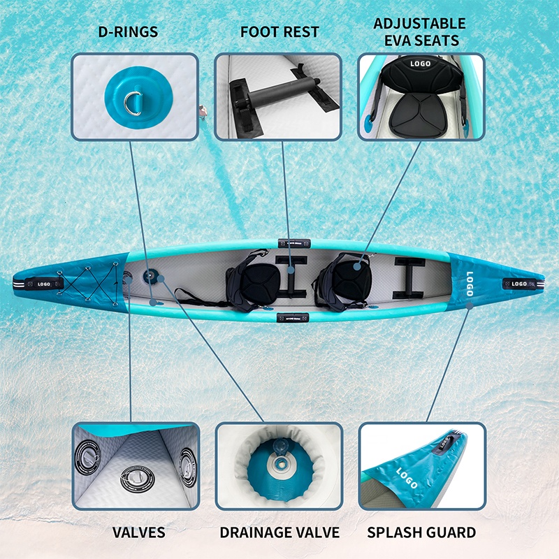 Drop Stitch Kayak Inflatable C - مراجعة Fishing Kayak Sit In وسعره