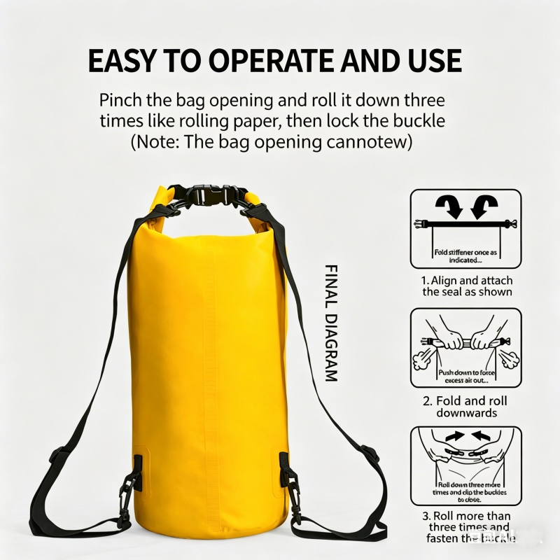 Swimming Waterproof Dry Bag 5L - مراجعة Fishing Kayak Storage Bag وسعره