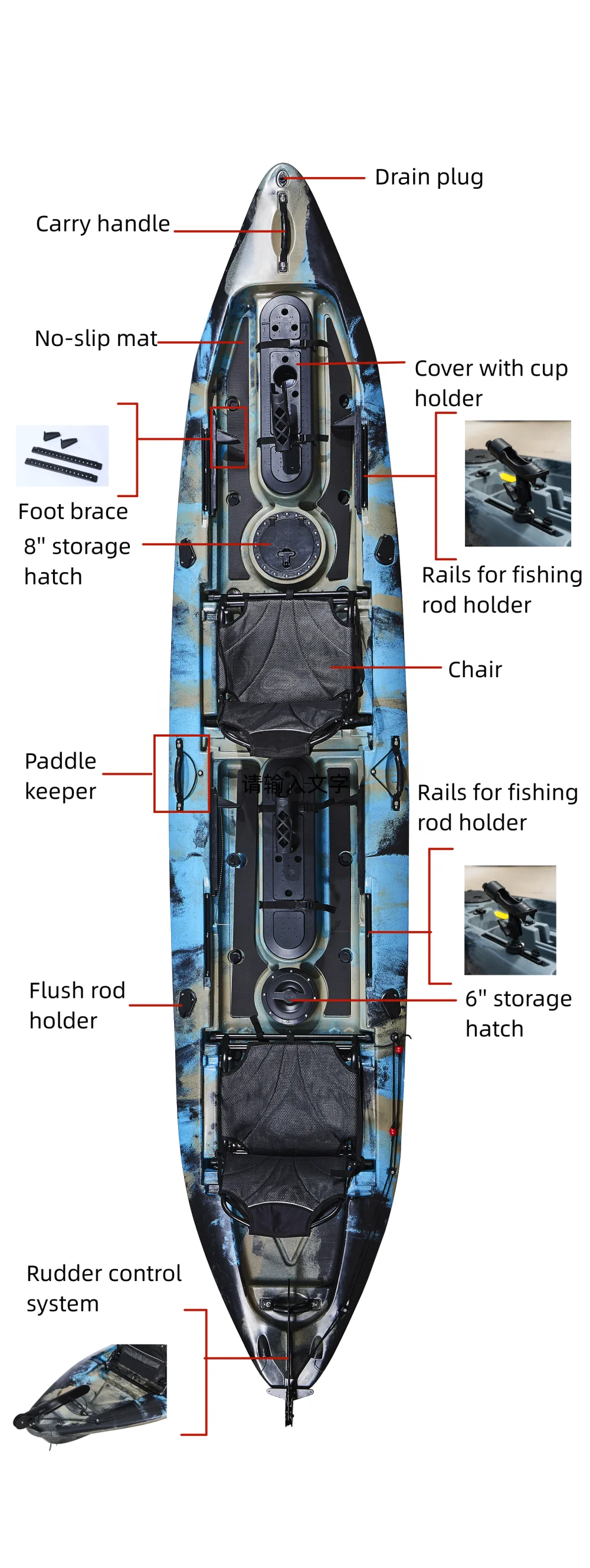 Wholesale 2-Person Plastic Kay - مراجعة Fishing Kayak Paddle وسعره