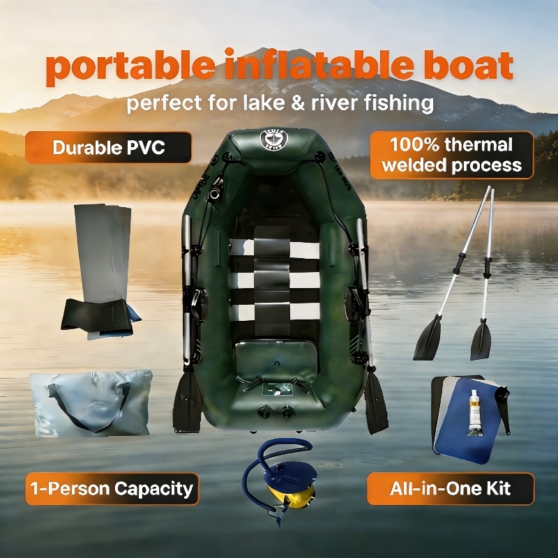 1 Person Fishing Boat Cheap In - مراجعة Fishing Kayak Inflatable وسعره