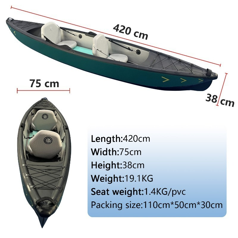 New Design 4.2m Portable Infla - مراجعة Fishing Kayak Inflatable وسعره