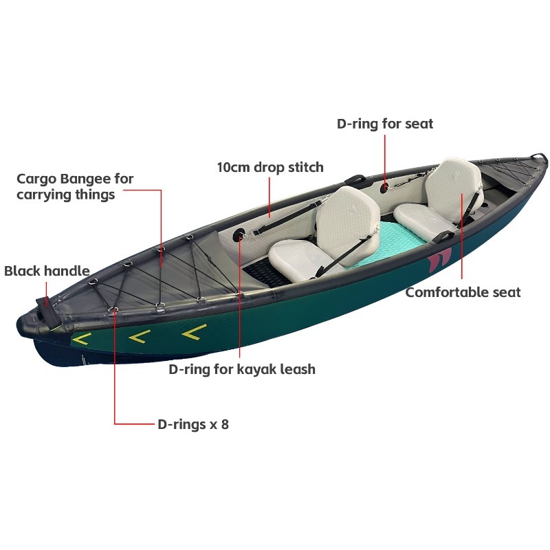 New Design 4.2m Portable Infla - مراجعة Fishing Kayak Inflatable وسعره