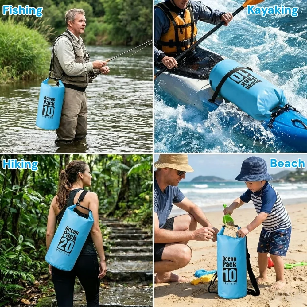 500D Waterproof Dry Bag Floati - مراجعة Fishing Kayak Storage Bag وسعره