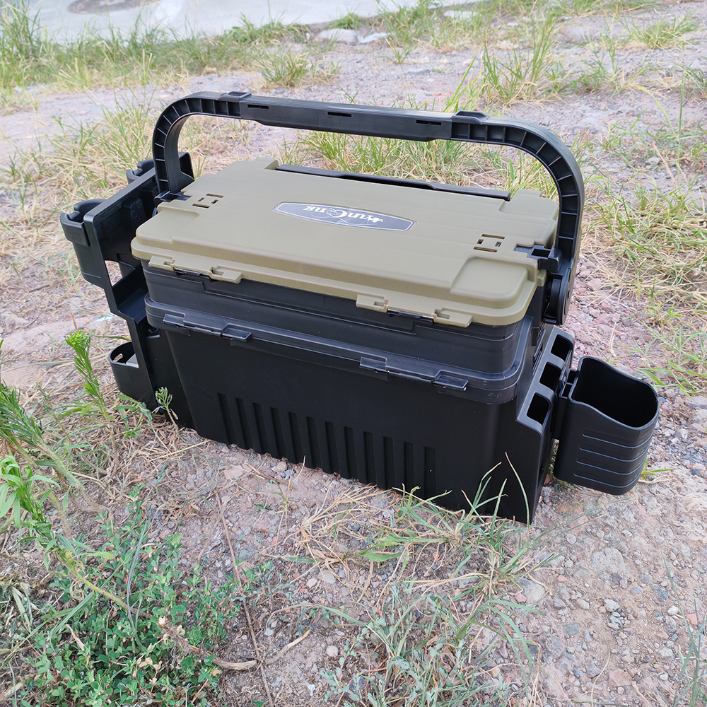 1-piece set of large lure fish - مراجعة Fishing Kayak Crate وسعره