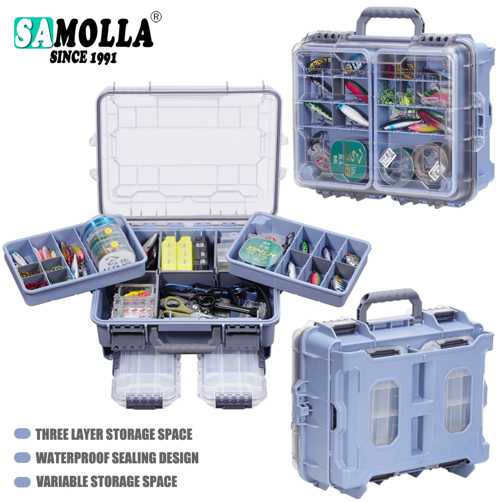 SAMOLLA Fishing Tackle Box Lar - مراجعة Fishing Kayak Crate وسعره